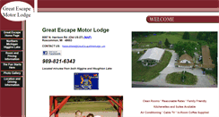 Desktop Screenshot of greatescapemotorlodge.com